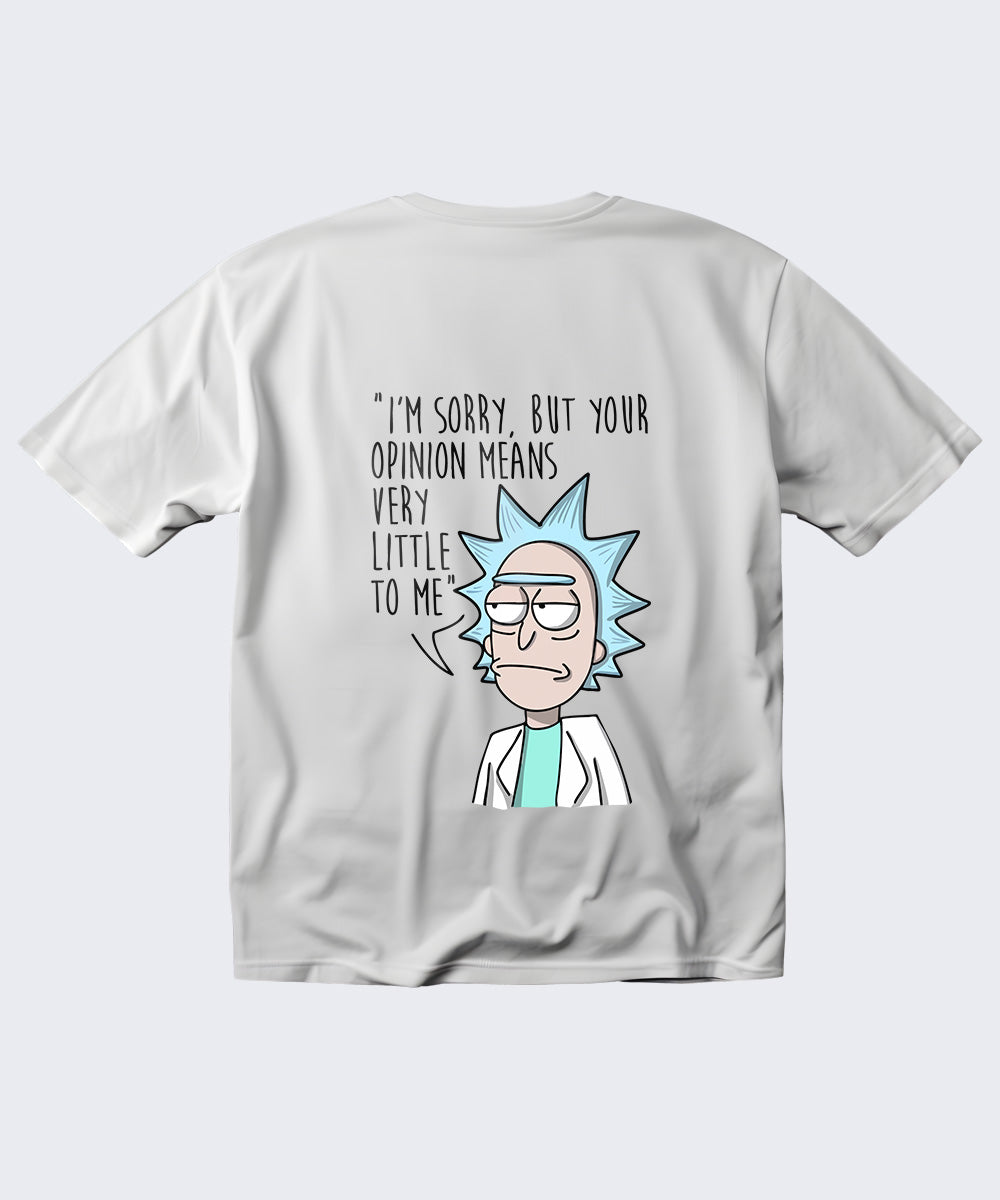 Rick Quote Oversized Graphic T‑Shirt