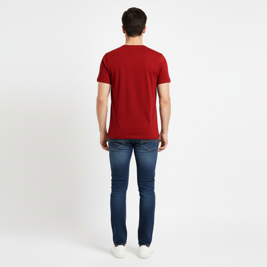 Maroon Regular Fit T-Shirt
