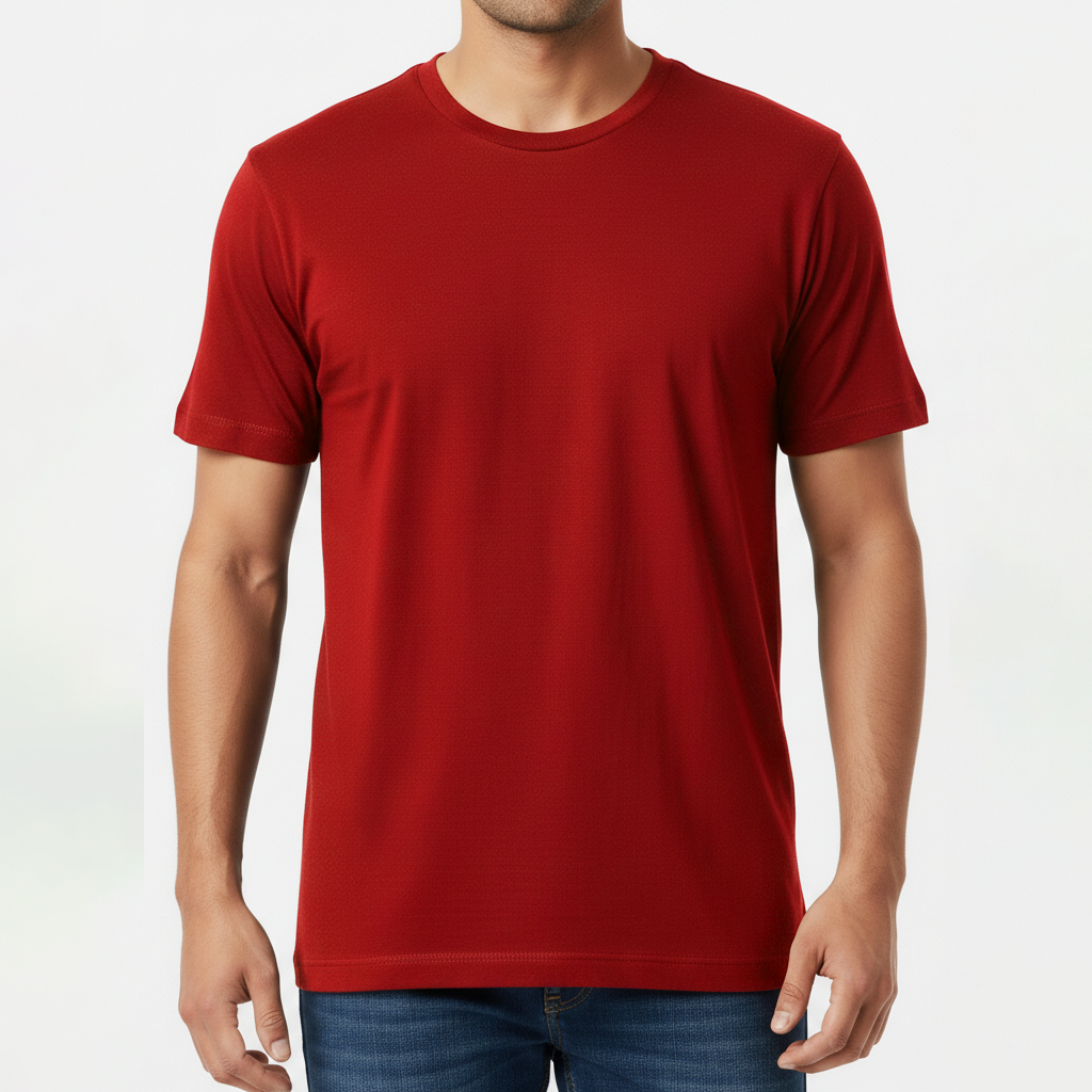 Maroon Regular Fit T-Shirt