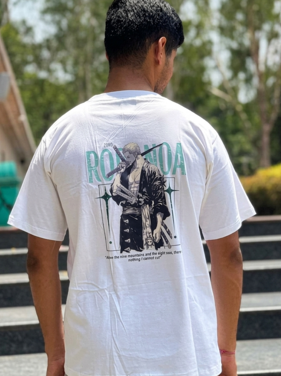 Zoro Three-Sword Oversized Graphic T‑Shirt